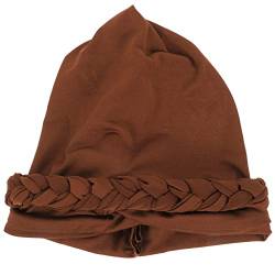 Milisten Stretch Turban Hüte für Frauen Duschhaube Kopftuch Waschbar Haarwickel Bequeme Kopftücher (Kaffee) von Milisten