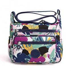 Damen Multi Pocket Casual Crossbody Bag Waterproof Travel Bag Messenger Bags Shoulder Handbag (Colorful dream) von Milky Way