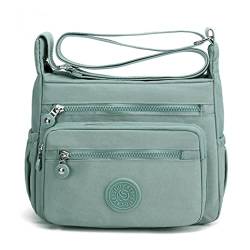 Damen-Umhängetasche, mehrere Taschen, wasserdicht, Reisetasche, Kuriertasche, Schultertasche, Handtasche (Aqua) von Milky Way