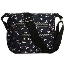 Damen Umhängetasche mit mehreren Taschen, für Einkaufen, Wandern, täglichen Gebrauch Gr. 38, Camouflage Blume von Milky Way