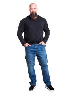 Mill&Tailor Cargo-Pants Blue Stone Größe 56 I Denim Herren-Hose mit 6 Taschen I Cargo Jeans aus 98% Baumwolle & 2% Elasthan I stylishe Outdoor-Hose aus Jeans-Stoff I Hosen in Übergrößen von Mill&Tailor