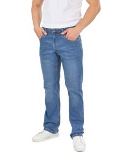 Mill&Tailor Herren Jeans Hellblau I Größe individuell wählbar I Bequeme Jeans Herren I Hosen aus Baumwolle & Polyester I Business- & Freizeithose Herren mit lässigem Fit I Mit 5 Taschen von Mill&Tailor