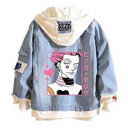 Anime Jacke HXH Killua Hisoka Gon Graphics Denim Kapuzenjacke Mantel Männer Frauen Trucker Button Down Jeans Hoodie von Millay