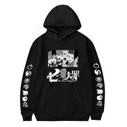 Anime The Seven Deadly Sins Hoodie Manga Nanatsu no Taizai Meliodas Grafik Kapuzenpullover Herren Damen Langarm Sweatshirt Kostüm von Millay