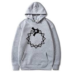 Anime The Seven Deadly Sins Hoodie Manga Nanatsu no Taizai Meliodas Grafik Kapuzenpullover Herren Damen Langarm Sweatshirt Kostüm von Millay