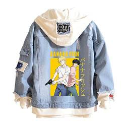 Banana Fish Jacke Ash Lynx Graphics Denim Kapuzenjacke Anime Kleidung Jeans Hoodie Mantel für Männer Frauen von Millay