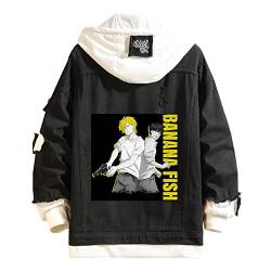 Banana Fish Jacke Ash Lynx Graphics Denim Kapuzenjacke Anime Kleidung Jeans Hoodie Mantel für Männer Frauen von Millay