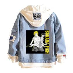 Banana Fish Jacke Ash Lynx Graphics Denim Kapuzenjacke Anime Kleidung Jeans Hoodie Mantel für Männer Frauen von Millay