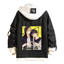 Banana Fish Jacke Ash Lynx Graphics Denim Kapuzenjacke Anime Kleidung Jeans Hoodie Mantel für Männer Frauen von Millay