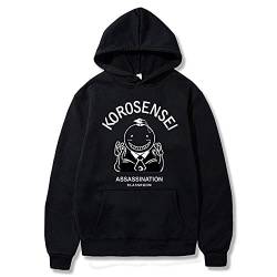 Millay Assassination Classroom Korosensei Hoodie Anime Langarm Kapuzenpullover für Männer Frauen, A-black, S von Millay