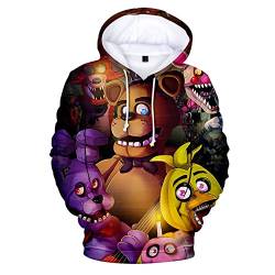 Millay FNAF Hoodies 3D gedruckt Spiel Langarm-Pullover mit Kapuze für Erwachsene/Jugendliche von Millay