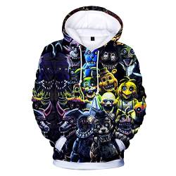 Millay FNAF Hoodies 3D gedruckt Spiel Langarm-Pullover mit Kapuze für Erwachsene/Jugendliche von Millay