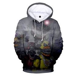 Millay FNAF Hoodies 3D gedruckt Spiel Langarm-Pullover mit Kapuze für Erwachsene/Jugendliche von Millay