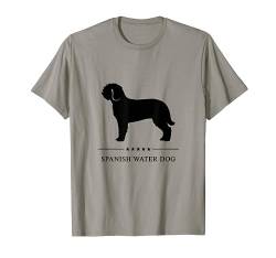 Spanischer Wasserhund, schwarze Silhouette T-Shirt von Miller Sye