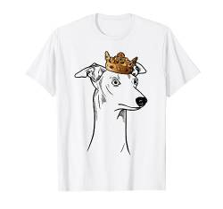 Whippet Hund trägt eine Krone T-Shirt von Miller Sye