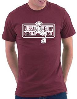 Bubba Gump Shrimp Company T-Shirt, Größe XXL, Bordeaux von Million Nation