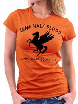 Camp Halfblood woman T-shirt, Größe L, Orange von Million Nation