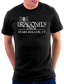 Gilmore Girls Dragonfly Inn T-Shirt, Größe L, Schwarz von Million Nation