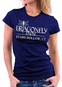 Gilmore Girls Dragonfly Inn Woman T-Shirt, Größe L, Navy von Million Nation