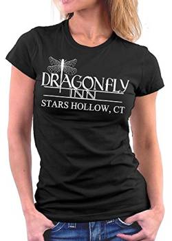 Gilmore Girls Dragonfly Inn Woman T-Shirt, Größe M, Schwarz von Million Nation