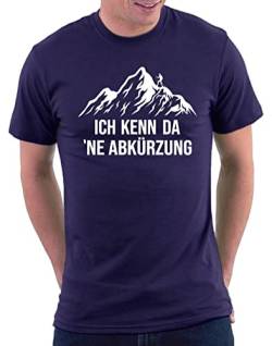 Lustige Sprüche Statement Wandern Hobby Ich Kenn da ne Abkürzung T-Shirt, Größe L, Navy von Million Nation