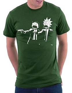 Million Nation Pulp Rick and Morty Fiction T-shirt, Größe XL, Bottlegreen von Million Nation