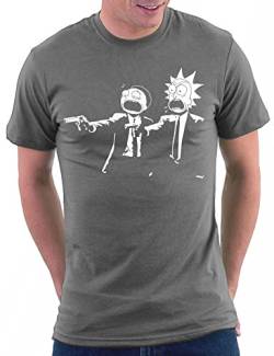 Million Nation Pulp Rick and Morty Fiction T-shirt, Größe XL, Darkgrey von Million Nation