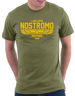 Nostromo Weyland Alien T-shirt, Größe L, Khaki von Million Nation