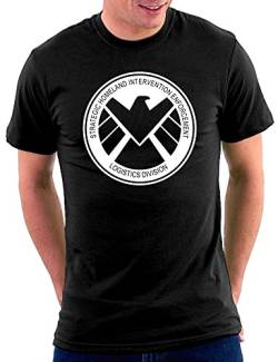 S.H.I.E.L.D Logo T-Shirt, Größe XXL, Schwarz von Million Nation