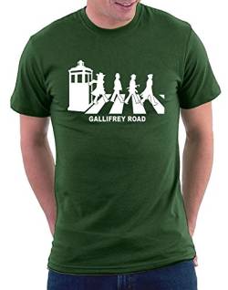 Who is yor Doctor Gallifrey Road T-Shirt, Größe XXL, Bottlegreen von Million Nation