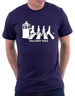 Who is yor Doctor Gallifrey Road T-Shirt, Größe XXL, Navy von Million Nation