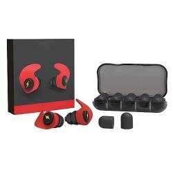 Ohrstöpsel Zum Schlafen, Geräuschunterdrückende Ohrstöpsel, Weiche Silikon-Ohrstöpsel, Geräuschreduzierende Schallblockierende Ohrstöpsel (12 Stück)(Rot) von Milltrip