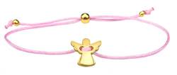 Milosa Armband Geschenk für Mädchen, Schutzengel Bändchen, Glücksbringer Armband für Kinder, Armbänder Makramee:Rosa von Milosa