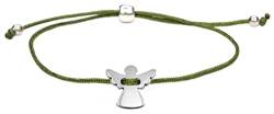 Milosa Konfirmations Armband Engel, Kinder Armband Textil Band Grün Größenverstellbar,Armband Geschenk Firmung Kommunion von Milosa