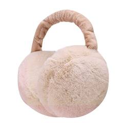 Milya Mode Winter klappbar Ohrenschützer Ohrenwärmer Skalierbar Earmuffs für Damen Kinder Mädchen (Beige) von MilyaDE