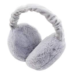 Milya Mode Winter klappbar Ohrenschützer Ohrenwärmer Skalierbar Earmuffs für Damen Kinder Mädchen (Grau) von MilyaDE