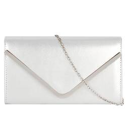 MilyaDE Damen Glitzer Clutch Strass Abendtasche, Braut Handtasche Hochzeit Party Unterarmtasche Umhängetasche Schultertasche mit Schulterkette von MilyaDE