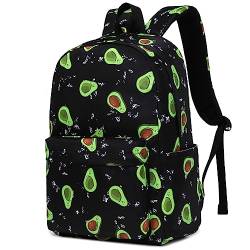 Mimfutu Avocado Schulrucksack Mädchen Rucksack Schule Kinder Schultasche Teenager Laptop Rucksack Damen von Mimfutu