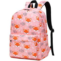 Mimfutu Schulrucksack Mädchen Rucksack Schule Kinder Schultasche Teenager Laptop Rucksack Damen (Fuchs) von Mimfutu