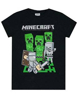 Minecraft Adventure Logo Das Schwarze Kurzarm-Gamer-T-Shirt für Jungen von Minecraft