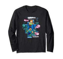 Minecraft Alex And Steve Under Water World Langarmshirt von Minecraft