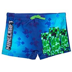 Minecraft Badehose mit elastischem Bund und Schnüren dunkelblau (as3, Numeric, Numeric_116, Regular) von Minecraft