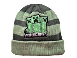 Minecraft Beanie Wintermütze (DE/NL/SE/PL, Numerisch, 56, Oliv) von Minecraft