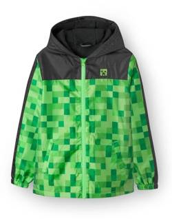 Minecraft Boys Jacke Wasserdichte Hoodie Creeper Fleece gesäumter Regenmantel 13-14 Jahre von Minecraft