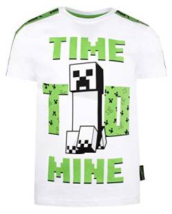 Minecraft - Clothes - Boys T Shirt - Gamer Kids Clothes - 'Time to Mine' T Shirt Gifts - Gifts for Boys - White T Shirt - Age 5/6 von Minecraft