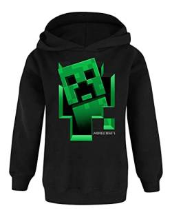 Minecraft Creeper Inside Hoodie Jungen Kids Gamer Schwarzer Kapuzenpullover 7-8 Jahre von Minecraft