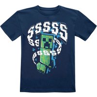 Minecraft - Gaming T-Shirt für Kinder - Kids - Creeper - für Mädchen & Jungen - dunkelblau von Minecraft