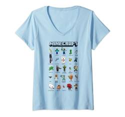 Minecraft Group Shot Poster Collage Style T-Shirt mit V-Ausschnitt von Minecraft
