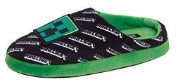 Minecraft Herren Hausschuhe Teen Creeper Gamer Open Back Slip On Pantoletten Hausschuhe, Schwarz , 42 1/3 EU von Minecraft