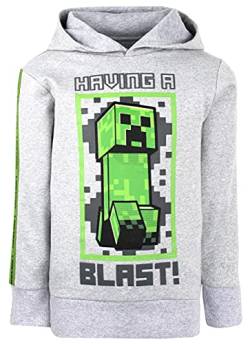 Minecraft - Hoodie grau - Jungen grau Hoodie Spiel Kinder Hoodie Kleidung Creeper Geschenke von Minecraft